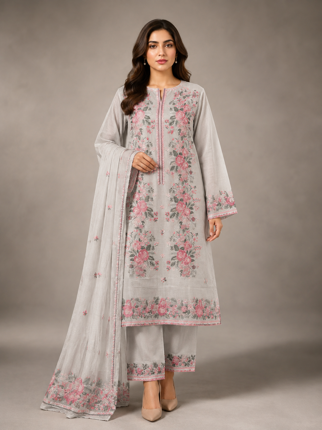 3PC Khaddar Karandi