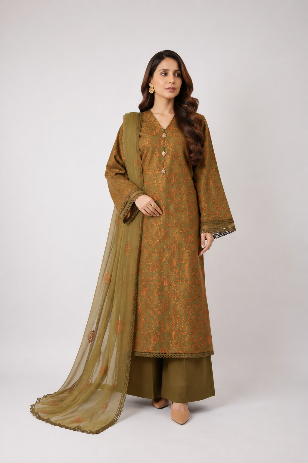 Bareeze 3PC Karandi